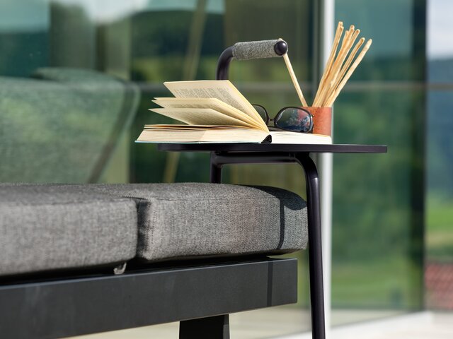 Stern Beistelltisch Edi schwarz matt/Leinen grau 62523 3