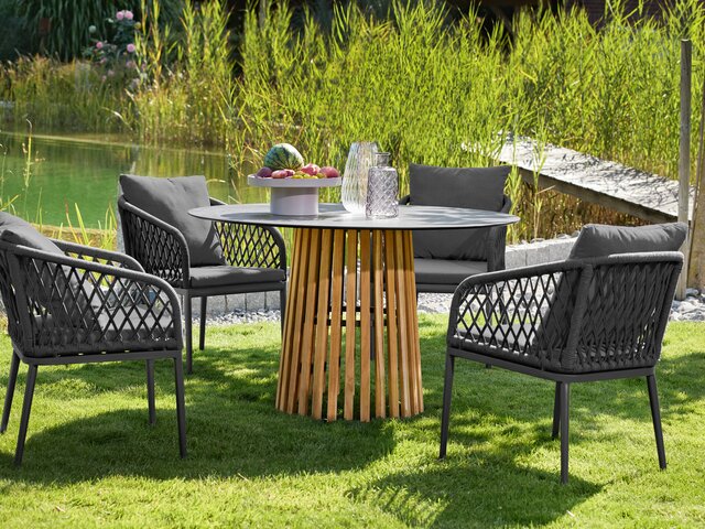 Niehoff Garden Tisch Interliving-7004 Teak/Beton 1