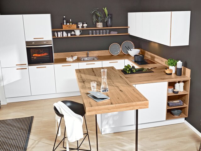 Interliving Einbauküche softmatt weiß 76152 Interliving Einbauküche softmatt weiß 76152