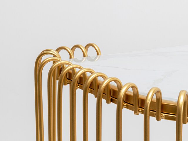 Kare Konsole Wire Glas Marble Gold 142x89cm 64561 3 Kare Konsole Wire Glas Marble Gold 142x89cm 64561 3