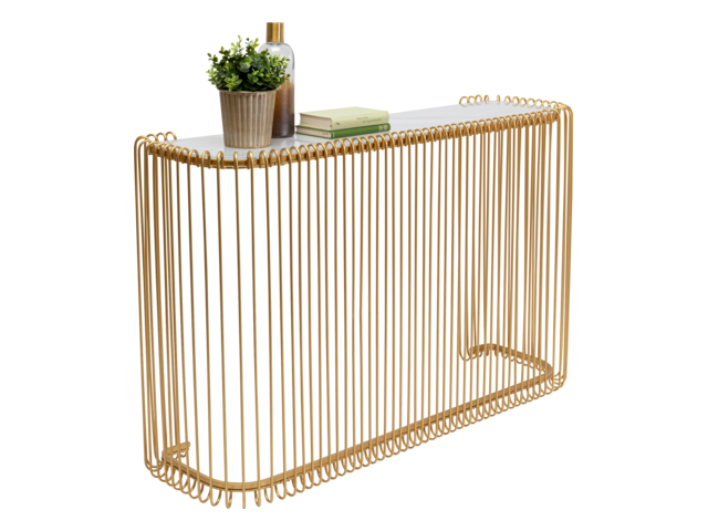 Kare Konsole Wire Glas Marble Gold 142x89cm 64561 1 Kare Konsole Wire Glas Marble Gold 142x89cm 64561 1