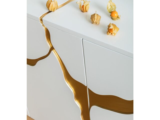 Kare Sideboard Cracked Gold/Weiß 64680 4 Kare Sideboard Cracked Gold/Weiß 64680 4