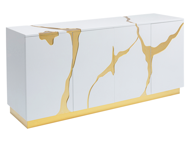 Kare Sideboard Cracked Gold/Weiß 64680 1 Kare Sideboard Cracked Gold/Weiß 64680 1