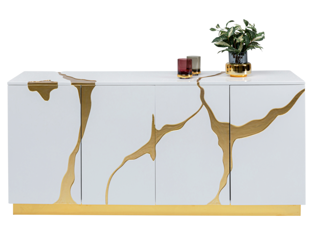 Kare Sideboard Cracked Gold/Weiß 64680 3 Kare Sideboard Cracked Gold/Weiß 64680 3