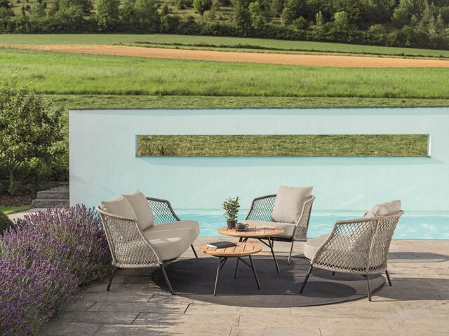 Stern Loungesofa Odea schwarz matt/salt 62547 3