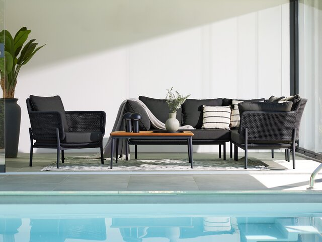 Niehoff Garden Loungegruppe Interliving-7005 Anthrazit/Dunkelgrau 75973 1