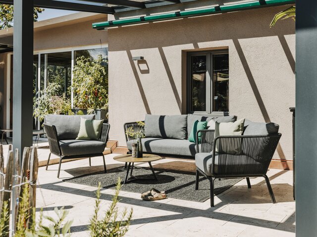 outdoor collection Loungesofa Lion dunkelgrau 75996 4