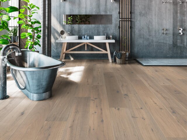 Landhausdiele Eiche / Astig / angeräuchert weiß geölt / handgehobelt 75690 3