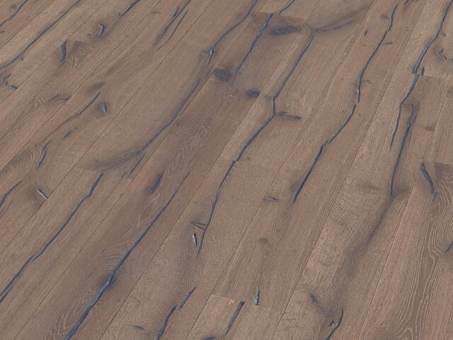 Landhausdiele Eiche / Rustikal kernrissig / grau geölt / tiefgebürstet 75735 2