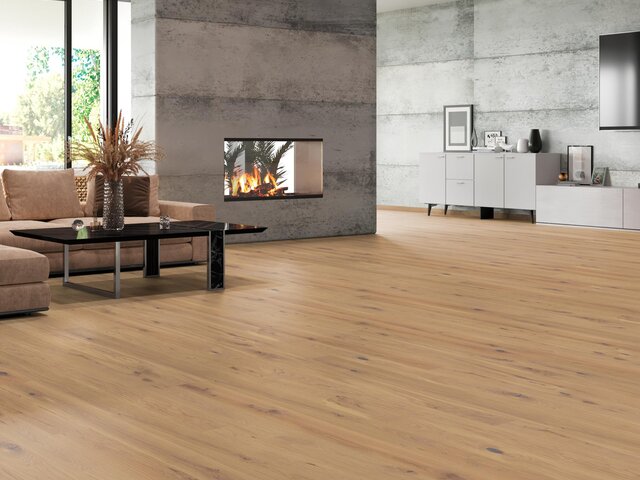 Landhausdiele Eiche / Astig / leicht weiß geölt / gebürstet 75479 3