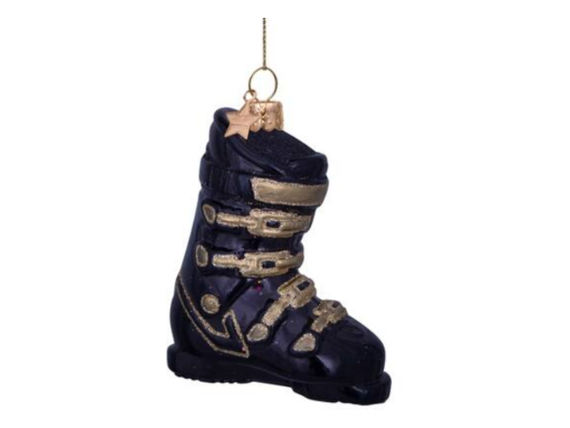 Vondels Weihnachtsanhänger Glas Black Ski Shoes 68292 1
