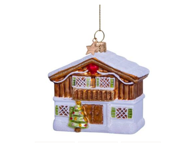 Vondels Weihnachtsanhänger Glas Ski Lodge 68296 1