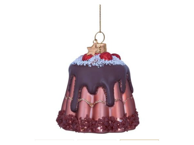 Vondels Weihnachtsanhänger Glas Chocolate Pudding 68304 1