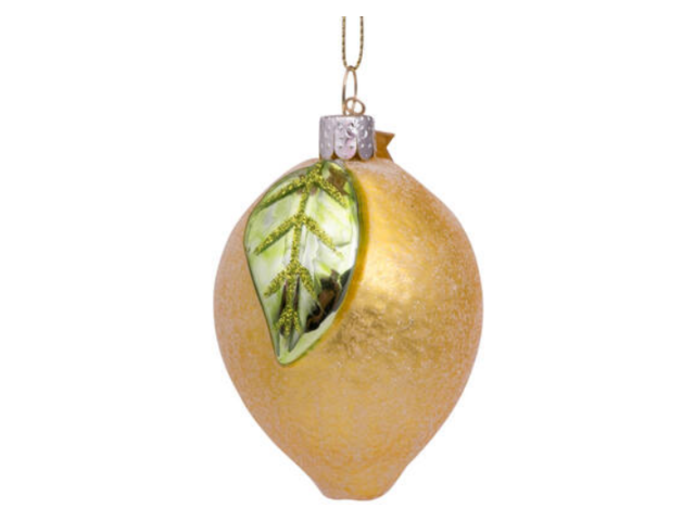 Vondels Weihnachtsanhänger Glas Yellow Lemon 68333