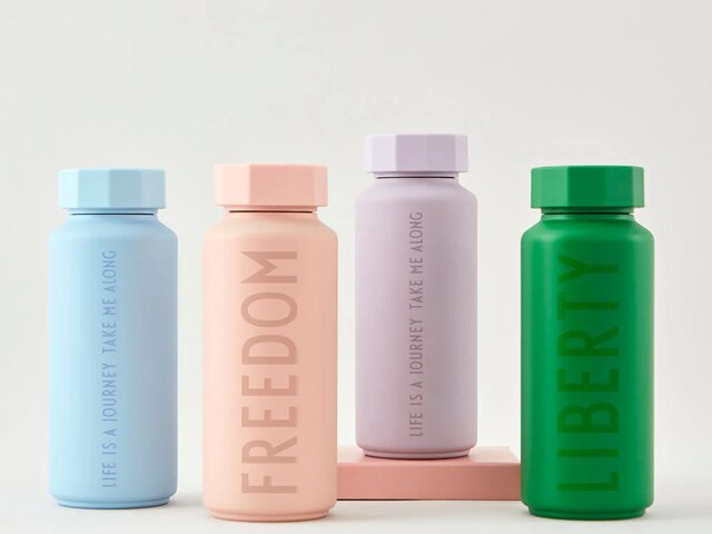 Design Letters Thermosflasche FREEDOM rosa 65347 2