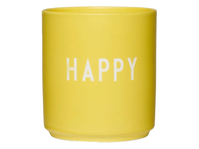 Design Letters Becher HAPPY gelb 66484 1 Design Letters Becher HAPPY gelb 66484 1