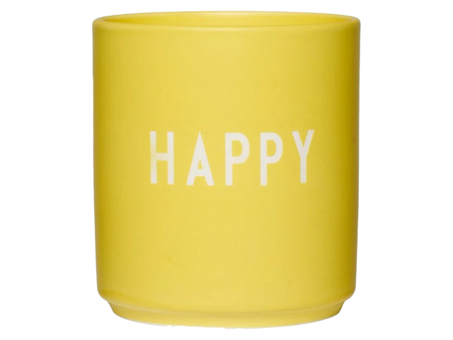 Design Letters Becher HAPPY gelb 66484 Design Letters Becher HAPPY gelb 66484