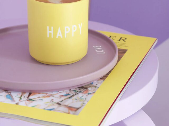 Design Letters Becher HAPPY gelb 66484 2 Design Letters Becher HAPPY gelb 66484 2