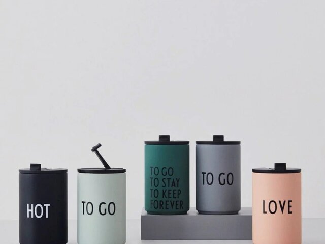 Design Letters Thermosbecher HOT schwarz 69266 2