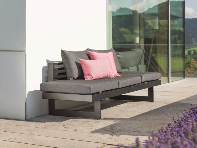 Stern Outdoorliege New Holly schwarz matt/Leinen grau 62382 2