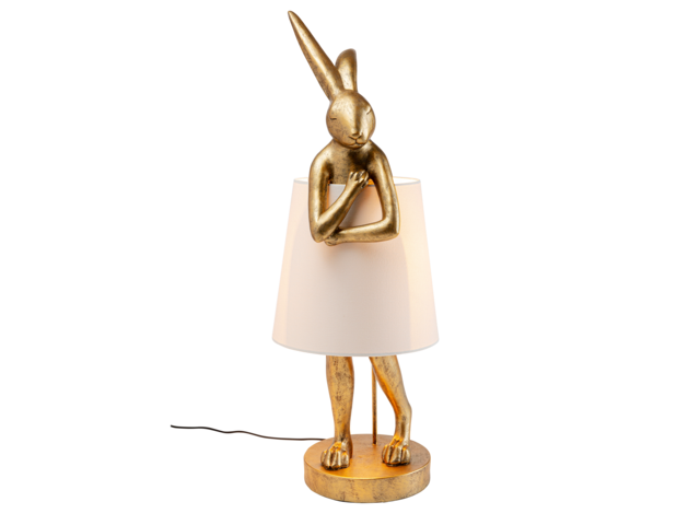 Kare Tischleuchte Animal Rabbit Gold/Weiß 88cm 1