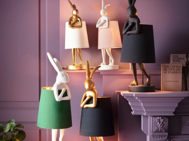 Kare Tischleuchte Animal Rabbit Gold/Weiß 64502 2