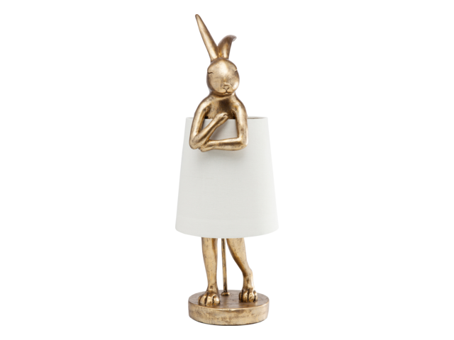 Kare Tischleuchte Animal Rabbit Gold/Weiß 68cm 64553 1