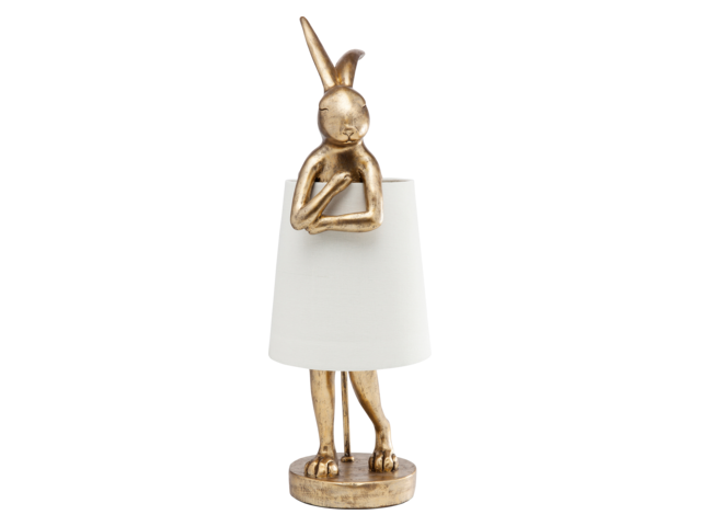 Kare Tischleuchte Animal Rabbit Gold/Weiß 68cm 64553 Kare Tischleuchte Animal Rabbit Gold/Weiß 68cm 64553