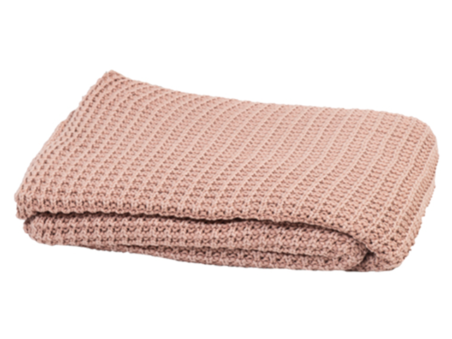 foeger Sofadecke New moss acid wash Knitted Throw rosarot 45111