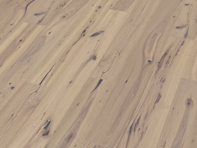 Landhausdiele Eiche / Rustikal Objekt / weiß geölt / gebürstet 75632 2