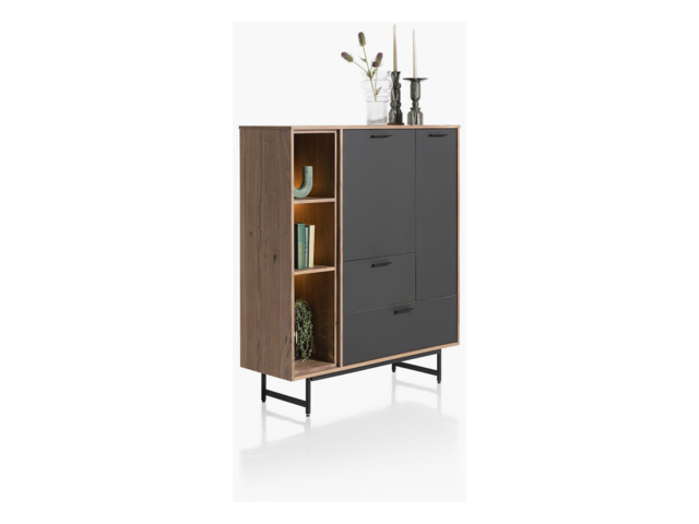 xooon Highboard Torano nussbaum/schwarz 62939 2