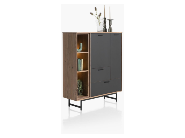 xooon Highboard Torano nussbaum/schwarz 62939 2