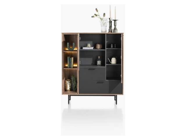 xooon Highboard Torano nussbaum/schwarz 62939 3