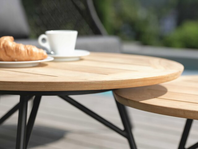 Stern Beistelltisch Frida schwarz matt/braun 62555 3